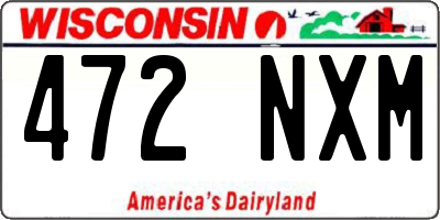 WI license plate 472NXM