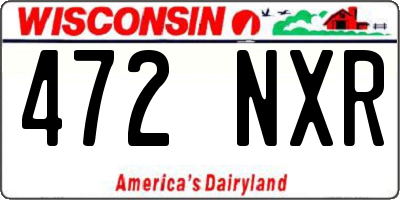 WI license plate 472NXR