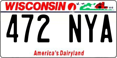 WI license plate 472NYA