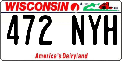 WI license plate 472NYH