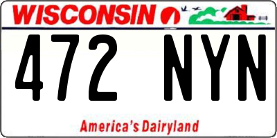 WI license plate 472NYN