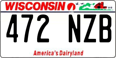 WI license plate 472NZB