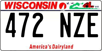 WI license plate 472NZE