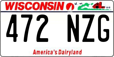 WI license plate 472NZG