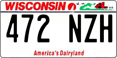 WI license plate 472NZH
