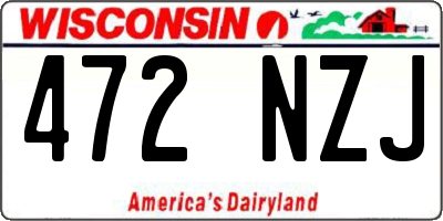 WI license plate 472NZJ