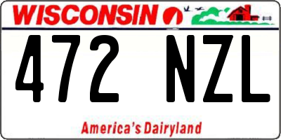 WI license plate 472NZL