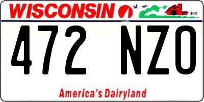 WI license plate 472NZO