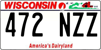 WI license plate 472NZZ