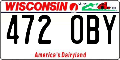 WI license plate 472OBY