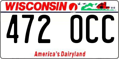 WI license plate 472OCC