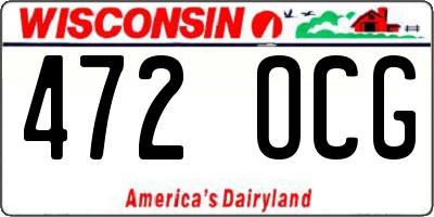 WI license plate 472OCG