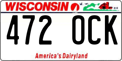 WI license plate 472OCK