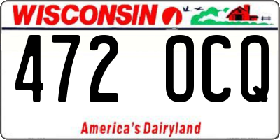 WI license plate 472OCQ