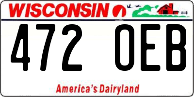 WI license plate 472OEB