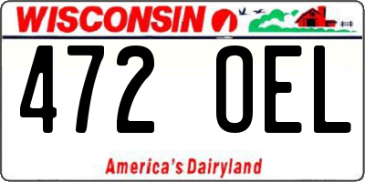 WI license plate 472OEL