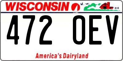 WI license plate 472OEV