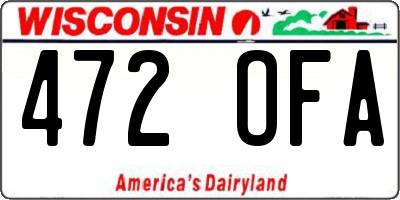 WI license plate 472OFA