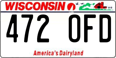 WI license plate 472OFD