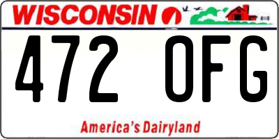 WI license plate 472OFG