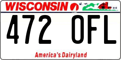 WI license plate 472OFL