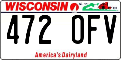 WI license plate 472OFV