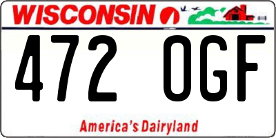 WI license plate 472OGF