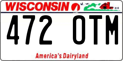 WI license plate 472OTM
