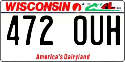 WI license plate 472OUH