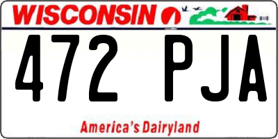 WI license plate 472PJA