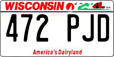 WI license plate 472PJD