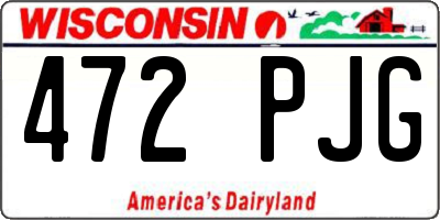 WI license plate 472PJG