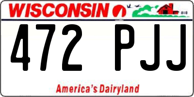 WI license plate 472PJJ