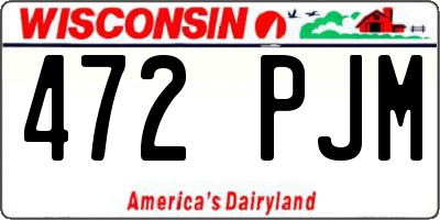 WI license plate 472PJM