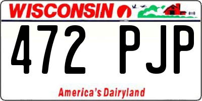 WI license plate 472PJP