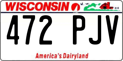 WI license plate 472PJV