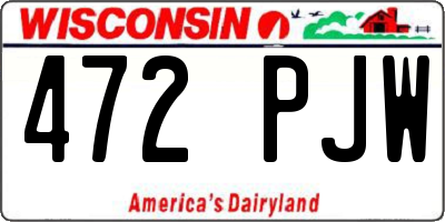 WI license plate 472PJW