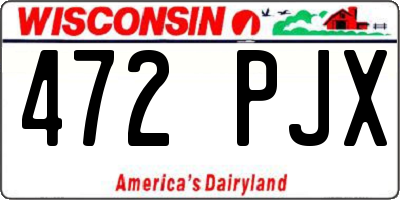 WI license plate 472PJX