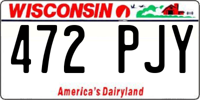 WI license plate 472PJY