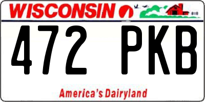 WI license plate 472PKB