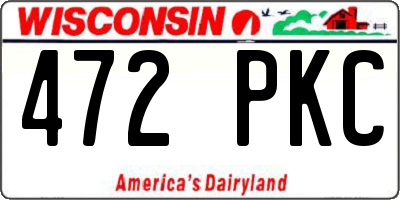 WI license plate 472PKC