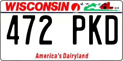 WI license plate 472PKD