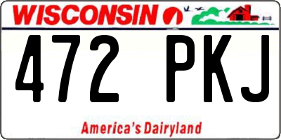 WI license plate 472PKJ