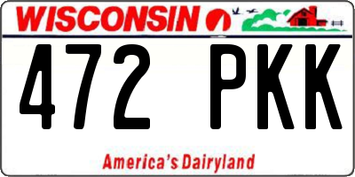 WI license plate 472PKK