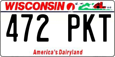 WI license plate 472PKT