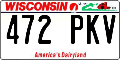 WI license plate 472PKV