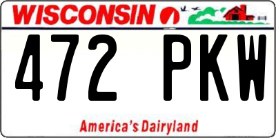 WI license plate 472PKW