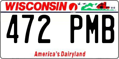 WI license plate 472PMB