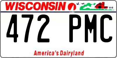 WI license plate 472PMC