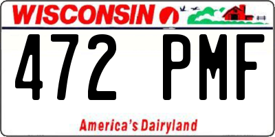 WI license plate 472PMF